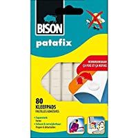 Bison - patafix 80 masillas adhesivas- pastillas- almohadillas adhesivas (desmontables y reutilizables- blancas)